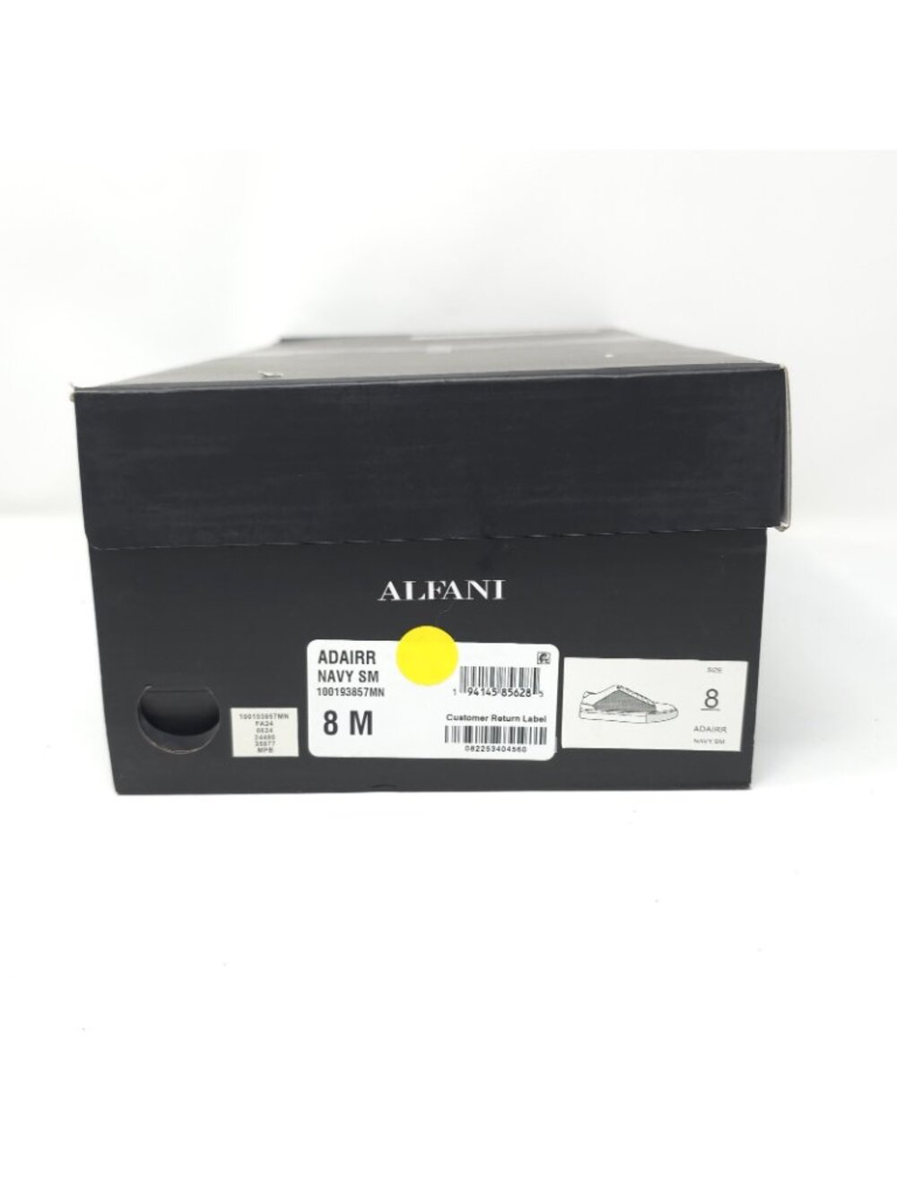 New Alfani Adairr Navy Embossed Leather Sneakers Men’s 8M - Picture 7 of 7